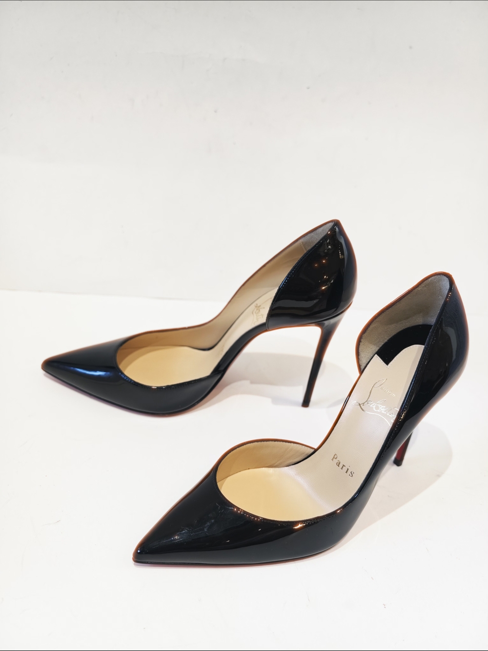 Christian Louboutin Iriza 100 Patent Leather D'Orsay Pumps - Picture 8 of 10